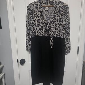 Monroe & Main Animal Print And Black Dress 14